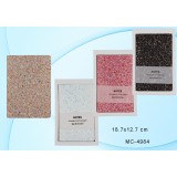 Ежедневник BASIR, 80л., 18,8*12,8 см.,обложка крошка/блестки/ассорти, линия (MC-4984)