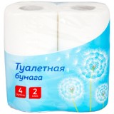 Туалетная бумага OfficeClean 2-слойная, 4шт., тиснение, белая (249814) (1/16)