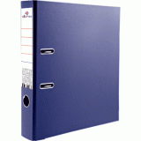 Регистратор ATTOMEX  А4, 50мм, вертикальный, с этикеткой, металл окант, синий (3093301)