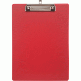 Клипборд (планшет) А4 ATTOMEX, картон+ПВХ, с зажимом, красный (3034043)