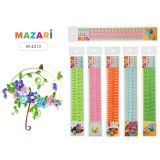 Бумага для квилинга фигурная MAZARI, 40 х 530 мм, 8 л 6-ти цветов (M-4313)