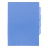 Папка-уголок А4 inФОРМАТ, 150 мкм, пластиковая, на 4 отделения, синяя (10/250) (PU7315B) (040555)
