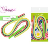 Набор бумаги цветной для квиллинга TUKZAR, 12цв, 8мм*42см, 120шт/уп инструм., в компл. (TZ 12852)
