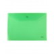 Папка-конверт на кнопке А4 ХАТБЕР, 180мкм, пластиковая, зеленая (ШК за уп.) (AKk4_00004) (040037)