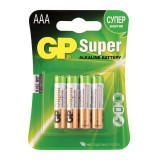 Батарейка GP SUPER AAA/LR03/24А, 4шт/уп (ЦЕНА ЗА 4шт.) (168551) (GP 24ARS-2SB4)