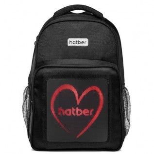 Рюкзак Hatber -LED Joy mini-46х32х18см,1 отд.,3 кармана,отд.для ноутбука, черный(LB_064648) (064648)