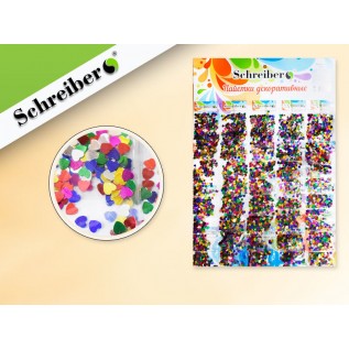 Пайетки декоративные SCHREIBER, 40шт, разноцветные, в пакетиках (S 1448)