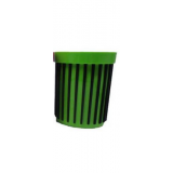 Стакан-подставка для ручек, цвет черно-зеленый, выс 10 см (TZ 11851)