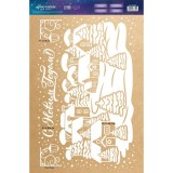 Наклейки новогодние для окон «ЗАСНЕЖЕННЫЙ ГОРОД», 33 х 50 см, многоразовые (4273355)