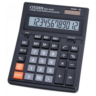 Калькулятор настольный CITIZEN SDC444S, 12-разряный,2 питания,199х153х31 (SDC444S)