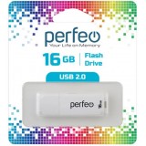 Флеш-драйв USB PERFEO C04, 16Gb, white (PF-C04W016) (30 008 114)