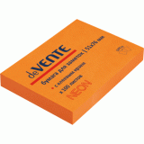 Клейкая бумага для заметок deVENTE, 51х76мм/100л, неон оранжевый (2010315)