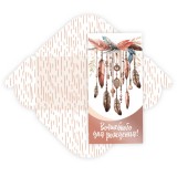 Открытка-конверт для денег КВАДРА, волшебного дня рождения (ЦЕНА ЗА 10 ШТ) (8428)