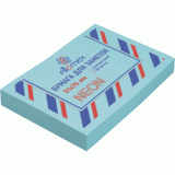 Клейкая бумага для заметок ATTOMEX, 51х76мм/100л, неон голубой (2010902)