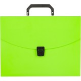 Папка-портфель пластиковая  А4 ATTACHE NEON (335х230х35мм), 1 отд, зеленый (1547493)