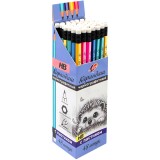 Карандаш чернографитный ЛУЧ HB, шестигранный, двухцветный корпус (35С 2359-08)