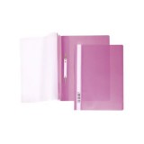 Папка-скоросшиватель А4 ХАТБЕР, розовая 140/180 мкм, пластиковая (AS4_00112) (039971)