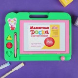 Доска магнитная, цветная крошка, 3 штампика в комплекте, цвета микс (466333) Доска магнитная, цветная крошка, 3 штампика в комплекте, цвета микс (466333)