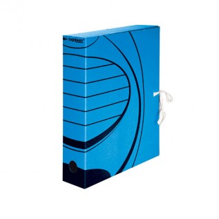 Короб архивный А4 inФОРМАТ, 75 мм, микрогофро-картон, синий (50) (RB91-75B) (069656)