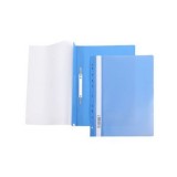 Папка-скоросшиватель А4 ХАТБЕР, синяя 140/180 мкм, с перфорацией, пластиковая  (AS4_00202) (039977)