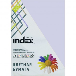 Бумага INDEX COLOR A4 100л/пач 80 гр, лиловый (IC85/100) (00-00019691)