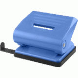 Дырокол ATTOMEX, 20л., пластиковый, с линейкой, синий (4020904)