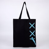 Сумка шопер, 35х1х40 см, с лентой, чёрный с голуб (7626865) Сумка шопер, 35х1х40 см, с лентой, чёрный с голуб (7626865)