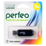 Флеш-драйв USB PERFEO C03, 16Gb, black