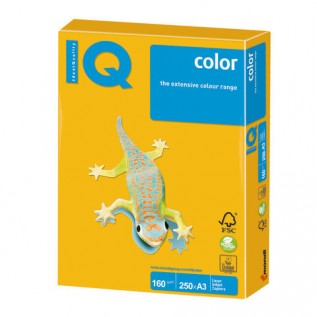 Бумага IQ COLOR A3 250л/пач 160 гр интенсив солнечно-желтая (1/5) (SY40) (110780)