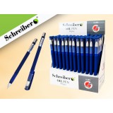 Ручка шариковая SCHREIBER, 0,5 мм, масляная, игольчатый наконеч., резиновый корпус, синяя (24/1200) (S 402)