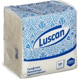 Салфетки бумажные LUSCAN, 1сл, 24х24 см, белые (100  шт./уп) (476872)