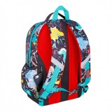 Рюкзак молодежный ACROSS 155, 43*29*18 см, чёрный/бирюзовый/разноцветный (155-2) (9600614)