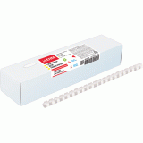 Пружины для переплета пластиковые deVENTE, 8мм, белые, 100шт/уп. (4125502)