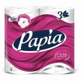 Туалетная бумага PAPIA, 3х слойная, белые (4 шт./уп.) (16,8 м)  (112047) (5/14/14)