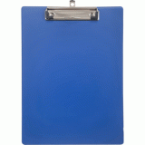 Клипборд (планшет) А4 ATTOMEX, картон+ПВХ, с зажимом, синий (3034044)