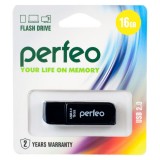 Флеш-драйв USB PERFEO C10, 16Gb, black (C10 black) (PF-C10B016)
