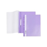Папка-скоросшиватель А4 ХАТБЕР, фиолетовая 140/180 мкм, пласт., с перфорацией  (AS4_00207) (040021)