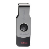 Флеш-драйв USB KINGSTON DataTraveler SWIVL, 16Gb, черный/серебристый (DTSWIVL/16GB) (512870)