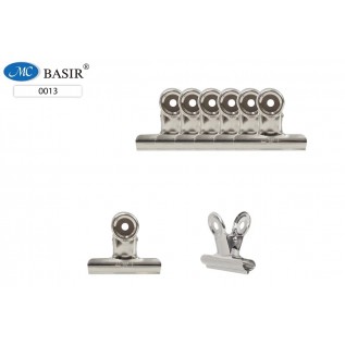 Зажимы для бумаг BASIR, металл. 50мм, серебро (YZW0013) (1/36)