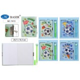 Блокнот детский+замочек+гел. руч. BASIR 48л.18х13см 