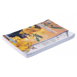 Обложки для переплета А3 РЕАЛИСТ, 230г/м2, белые, картонные, кожа (ЦЕНА ЗА 100 ШТ) (3889)