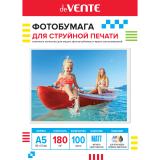 Фотобумага А5 deVENTE, матовая, односторонняя, 100л., 180г/м2 (2042401)