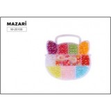 Набор бисера MAZARI, круглый, ассорти цветов, ПВХ-упаковка (M-20106)