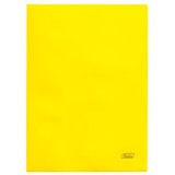 Папка-уголок А4 ХАТБЕР, 180 мкм, пластиковая, желтая  (AG4_00105) (051432)