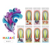 Бумага для квилинга MAZARI, 5 х 390 мм, 170 л 20-ти цветов+двухсторон ручка, ассорти (M-4311) Бумага для квилинга MAZARI, 5 х 390 мм, 170 л 20-ти цветов+двухсторон ручка, ассорти (M-4311)