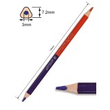 Набор цветных карандашей ACMELIAE двусторонних трехгранных 6шт/12цв. в картонном футляре (C06-12)