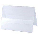 Информационная табличка-домик А5 BRAUBERG, двухсторонняя, 210х150 мм, прозрачная (290425) Информационная табличка-домик А5 BRAUBERG, двухсторонняя, 210х150 мм, прозрачная (290425)