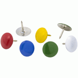 Кнопки канцелярские ATTOMEX силовые, 9,5мм, 50шт, цветные, картон уп. (4132314) 