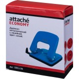 Дырокол ATTACHE ECONOMY, 25л., металлический, с линейкой, синий (1801136)