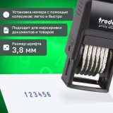 Нумератор TRODAT, ручной, 6-разрядный, 3,8мм, оттиск 15х3,8 мм, синий, корп. черн. (53199) (235583)